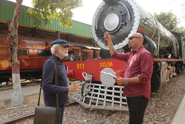 Sunil Sethi and Samant Chauhan in a discussion at the venue. (Manoj Verma/HT)