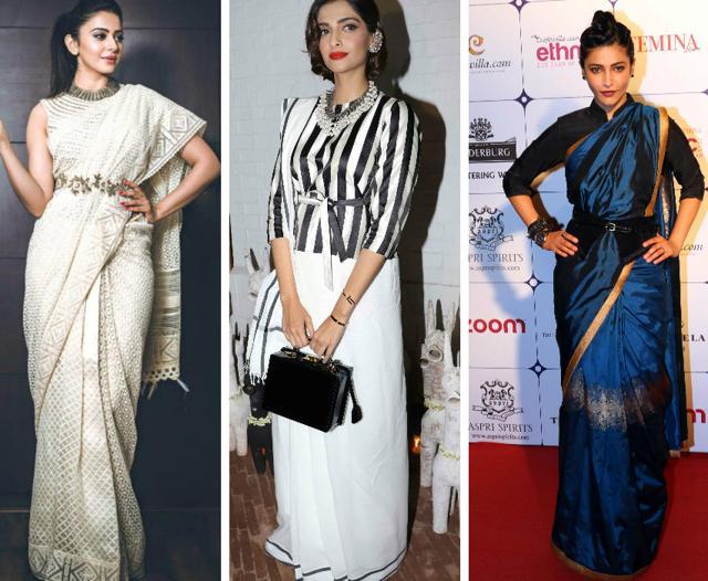 (L-R) Rakulpreet Singh, Sonam Kapoor and Shruti Hassan
