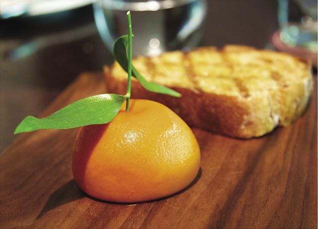 Meat Fruit is chicken liver parfait made to look like fresh fruit Meat Fruit is chicken liver parfait made to look like fresh fruit