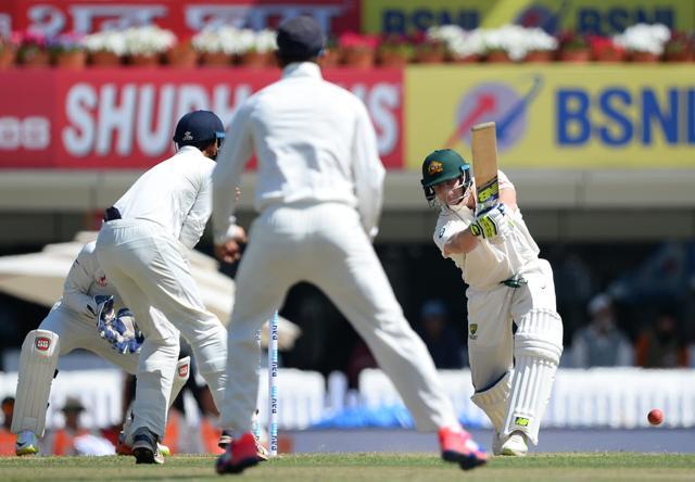 Australian batsman and team captain Steven Smith plays a shot. (AFP)