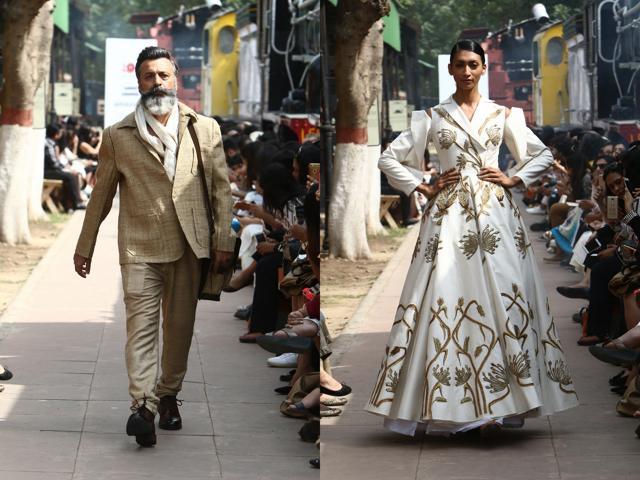 Muga Silk was the backbone of designer Samant Chauhan’s collection. Muga Silk was the backbone of designer Samant Chauhan’s collection.