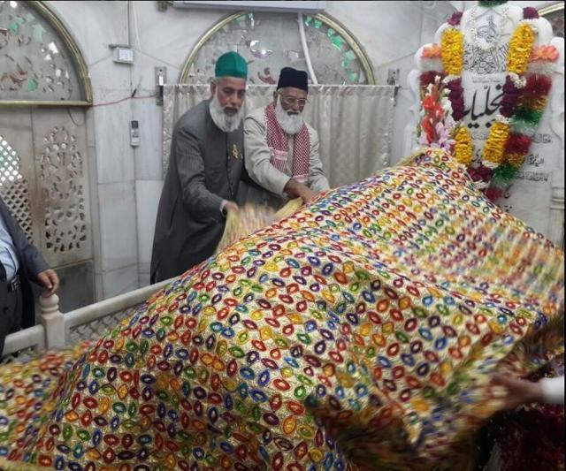 Photo of clerics Nazim Ali Nizami and Asif Nizami at a Sufi shrine in Pakistan. (WhatsApp)