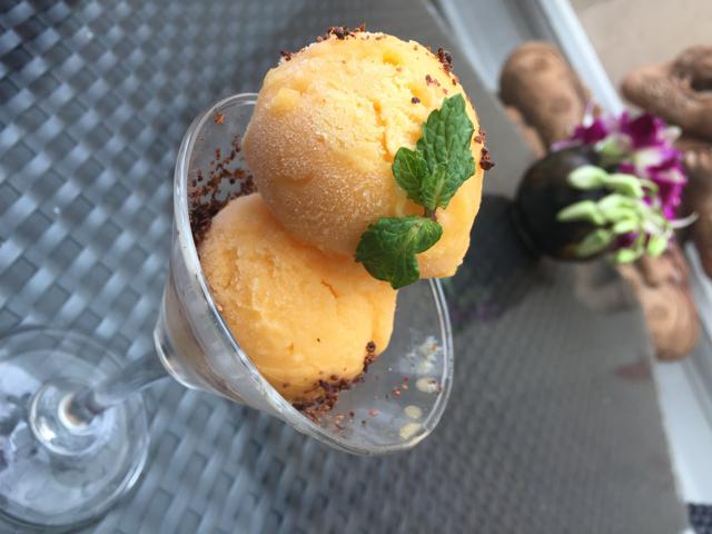 MANGO AND PASSION FRUIT SORBET