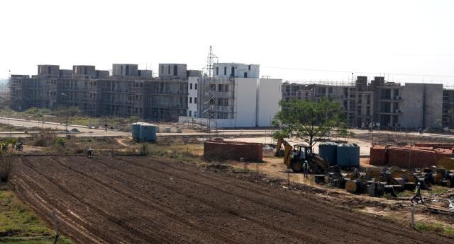 Work underway on the highway at Mullnapur near Chandigarh. (HT File Photo)