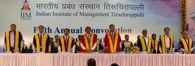 From left : Mukundhan K V, chairperson, PGPBM; Manikandan K S, chairperson, PGPM; Dr Prafulla Agnihotri; D Shivakumar; Shivendu Nadkarni; Dr R Karunamurthi; V Gopal, dean, accounts and administration, IIMT; G Sethu, chairperson, FPR, IIMT. (Handout)