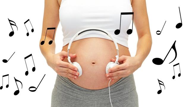 Unborn babies love music - it helps trigger happy chemicals, like serotonin, which encourage her/him to be calm and even increase concentration power. (YouTube)