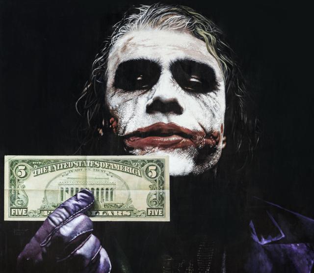 A portrait of Heath Ledger titled Fake Ideology by Iskandar Fauzy from Indonesia.