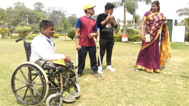 Children participate to create awareness about Down syndrome. (HT photo) Children participate to create awareness about Down syndrome. (HT photo)