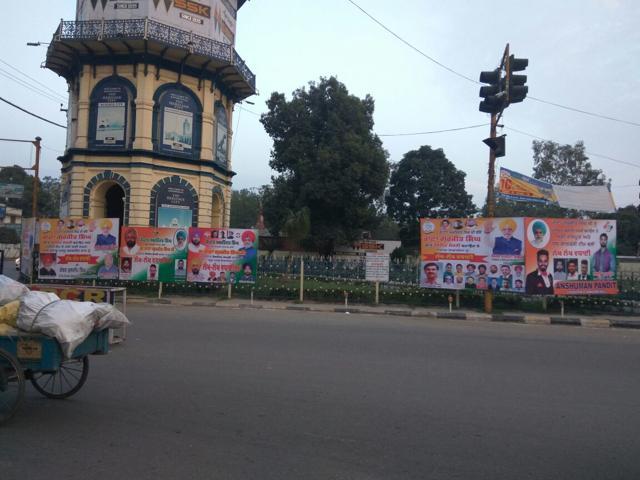 The unauthorised hoardings have become a common sight as the said party leaders generally don’t come forward to encourage their supporters to stop such practices. (HT Photo)