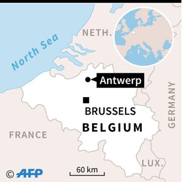 A map locating Antwerp, where a man tried to drive into a crowd in a shopping area at high-speed. (AFP) A map locating Antwerp, where a man tried to drive into a crowd in a shopping area at high-speed. (AFP)