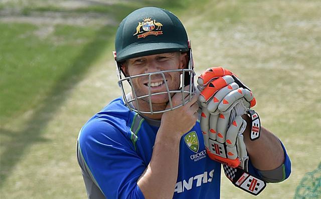 Australia opener David Warner will be itching to get back to form in the final Test in Dharamsala starting Saturday. (PTI) Australia opener David Warner will be itching to get back to form in the final Test in Dharamsala starting Saturday. (PTI)
