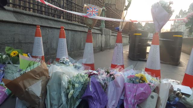 Flowers laid near the site of the attack. (HT Photo)