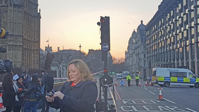 A journalist, capturing the moment life returns to normal. (HT Photo)