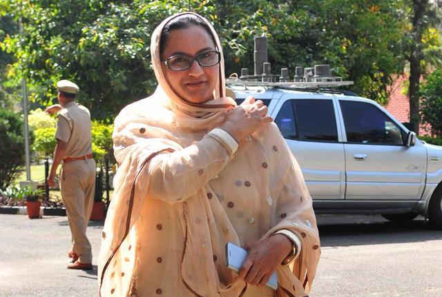 Minister of state Razia Sultana on the first day of the new Punjab Vidhan Sabha session in Chandigarh on Friday. (Keshav Singh/HT) Minister of state Razia Sultana on the first day of the new Punjab Vidhan Sabha session in Chandigarh on Friday. (Keshav Singh/HT)