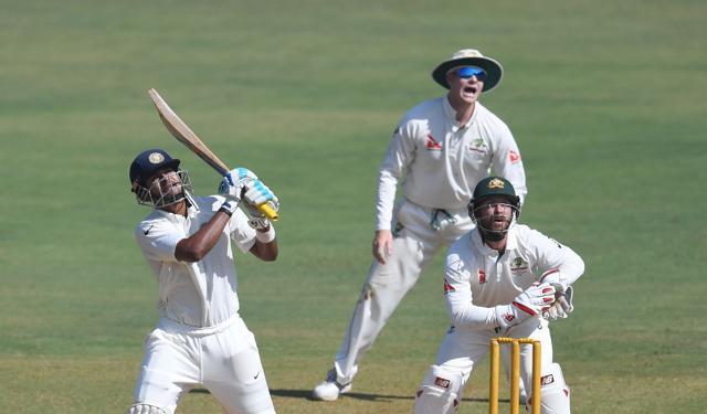 India A's Shreyas Iyer (L) plays a shot as Australia's captain Steve Smith (C) and wicketkeeper Matthew Wade look on during the final day of three-day practice cricket match between India A and Australia at the Brabourne stadium in Mumbai on February 19, 2017. (AFP) India A's Shreyas Iyer (L) plays a shot as Australia's captain Steve Smith (C) and wicketkeeper Matthew Wade look on during the final day of three-day practice cricket match between India A and Australia at the Brabourne stadium in Mumbai on February 19, 2017. (AFP)