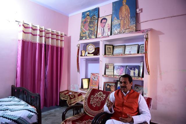 Nagendra Singh Tomar, west UP head, Hindu Yuva Vahini. (Aishwarya Kandpal/ HT Photo)