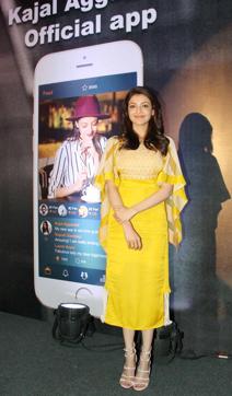On Kajal Aggarwal’s app, all mediums of social media that she is active on, are clubbed together. On Kajal Aggarwal’s app, all mediums of social media that she is active on, are clubbed together.