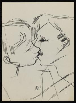 “Drawing of Two Men Kissing” by Keith Vaughan.