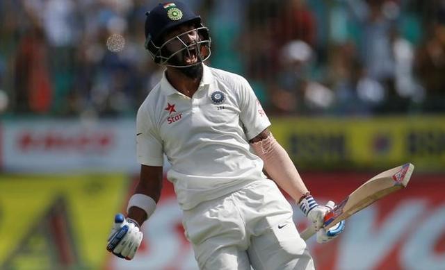 KL Rahul celebrates after winning the match against Australia in Dharamsala. (REUTERS) KL Rahul celebrates after winning the match against Australia in Dharamsala. (REUTERS)