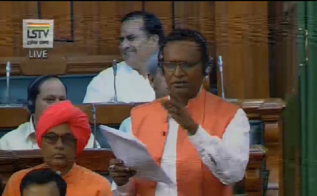 BJP MP speaks in Lok Sabha. (Picture courtesy: Lok Sabha TV)