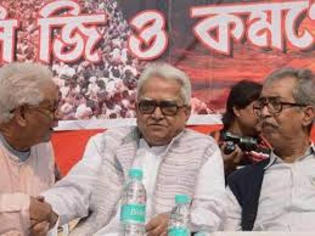 The Left Front old guard. The voteshare of the Left are on a free fall over the past few years in the state. (HT Photo) The Left Front old guard. The voteshare of the Left are on a free fall over the past few years in the state. (HT Photo)