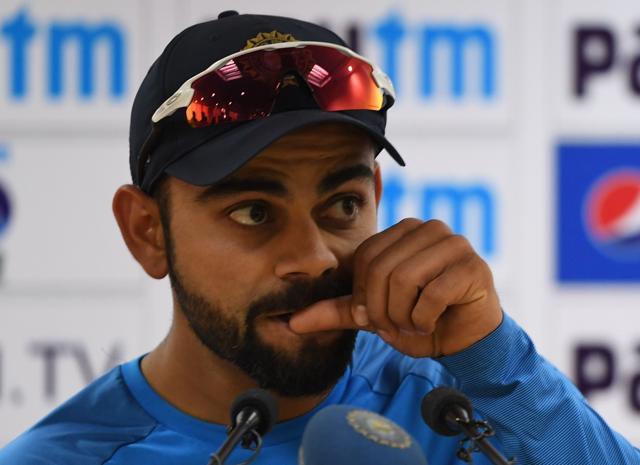India's captain Virat Kohli addresses a press conference in Dharamsala. (AFP) India's captain Virat Kohli addresses a press conference in Dharamsala. (AFP)