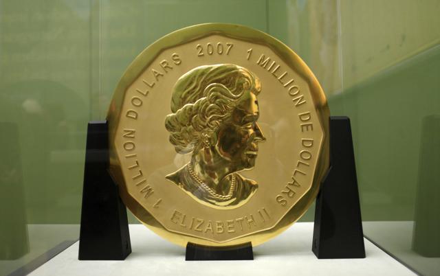 The December 12, 2010 file photo shows the gold coin 'Big Maple Leaf' in the Bode Museum in Berlin. (AP) The December 12, 2010 file photo shows the gold coin 'Big Maple Leaf' in the Bode Museum in Berlin. (AP)