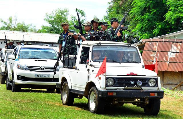 Rebel groups in Nagaland, such as the NSCN-IM which run parallel governments and ‘collect taxes’, have retained the same rates for 2017-18 following the note ban by the Centre. (HT Photo ) Rebel groups in Nagaland, such as the NSCN-IM which run parallel governments and ‘collect taxes’, have retained the same rates for 2017-18 following the note ban by the Centre. (HT Photo )