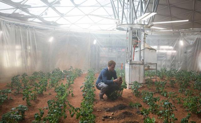 A scene from Hollywood sci-fi movie: The Martian A scene from Hollywood sci-fi movie: The Martian