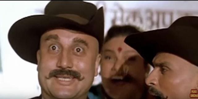 Anupam Kher played a conman in Hum.