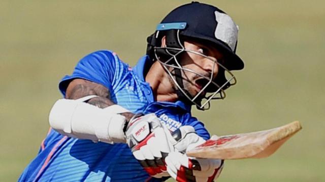 Shikhar Dhawan plays a shot during the Syed Mushtaq Ali inter zonal trophy 2017. (PTI) Shikhar Dhawan plays a shot during the Syed Mushtaq Ali inter zonal trophy 2017. (PTI)