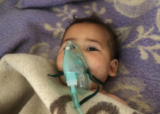 The Syrian Observatory for Human Rights said those killed in the town of Khan Sheikhun, in Idlib province, had died from the effects of the gas, adding that dozens more suffered respiratory problems and other symptoms. (AFP Photo) The Syrian Observatory for Human Rights said those killed in the town of Khan Sheikhun, in Idlib province, had died from the effects of the gas, adding that dozens more suffered respiratory problems and other symptoms. (AFP Photo)