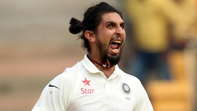 Ishant Sharma created some aggressive ‘Monkey’ faces during the India vs Australia Test match in Bangalore. (BCCI) Ishant Sharma created some aggressive ‘Monkey’ faces during the India vs Australia Test match in Bangalore. (BCCI)