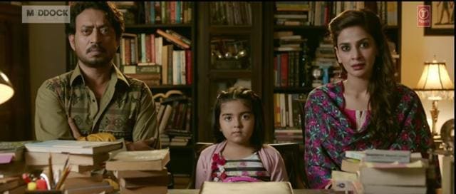 Irrfan and Saba with their onscreen daughter.