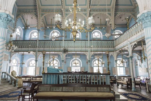 The prayers are recited by the Rabbi from an island-like structure in the middle of the praying hall (Aalok Soni/ HT Photo)