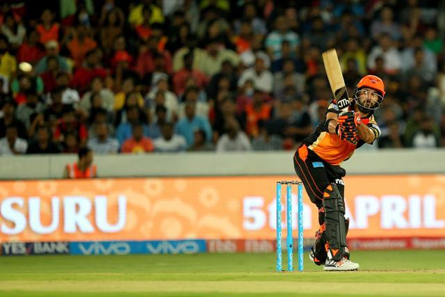 Yuvraj Singh smashed 62 off 27 balls as Sunrisers Hyderabad posted a big total against Royal Challengers Bangalore in the 2017 IPL opener. (BCCI) Yuvraj Singh smashed 62 off 27 balls as Sunrisers Hyderabad posted a big total against Royal Challengers Bangalore in the 2017 IPL opener. (BCCI)