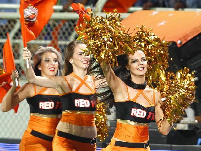 Cheer leaders during the Rajasthan Royals vs Sunrisers Hyderabad match during IPL 2015, in Visakhapatnam. (HT Photo) Cheer leaders during the Rajasthan Royals vs Sunrisers Hyderabad match during IPL 2015, in Visakhapatnam. (HT Photo)