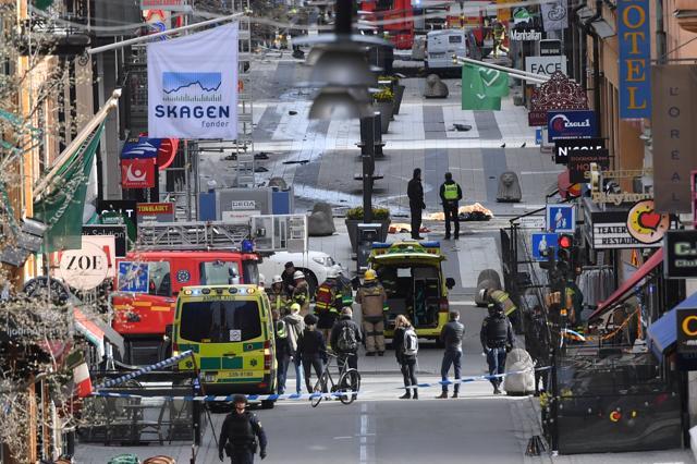 A view of the street where several people were killed and injured when a truck crashed into a department store in central Stockholm, Sweden. (Reuters Photo) A view of the street where several people were killed and injured when a truck crashed into a department store in central Stockholm, Sweden. (Reuters Photo)