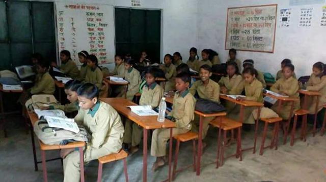 The school has chair and tables in few classrooms and well cleaned premises. (HT Photo) The school has chair and tables in few classrooms and well cleaned premises. (HT Photo)
