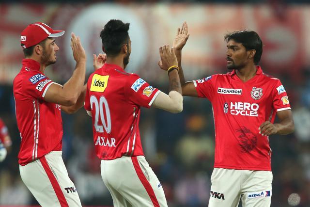 Sandeep Sharma got the wicket of Vishnu Vinod as Kings XI Punjab chipped away with regular wickets. (BCCI) Sandeep Sharma got the wicket of Vishnu Vinod as Kings XI Punjab chipped away with regular wickets. (BCCI)