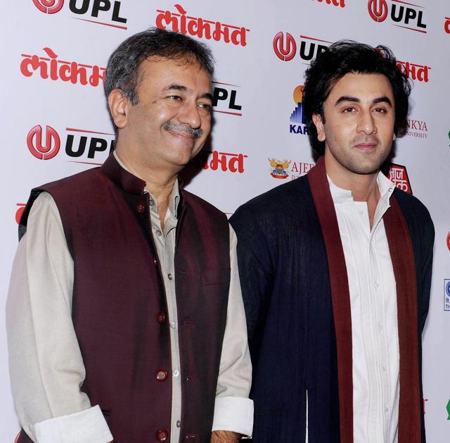 Rajkumar Hirani and actor Ranbir Kapoor arrive to attend the 4th Edition Lokmat Maharashtrian Of The Year 2017 Awards in Mumbai on Tuesday. (PTI) Rajkumar Hirani and actor Ranbir Kapoor arrive to attend the 4th Edition Lokmat Maharashtrian Of The Year 2017 Awards in Mumbai on Tuesday. (PTI)