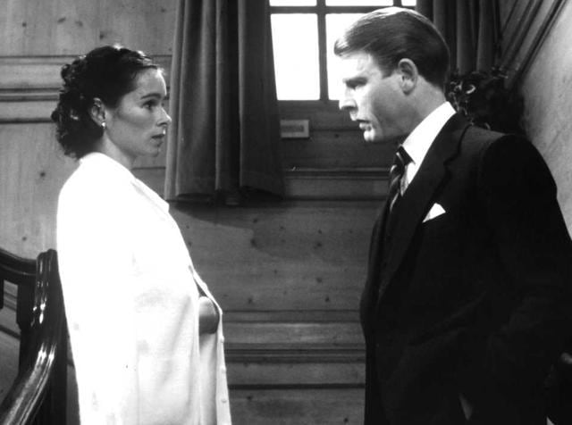 Geraldine Chaplin and Edward Fox in a still from The Mirror Crack’d. Geraldine Chaplin and Edward Fox in a still from The Mirror Crack’d.