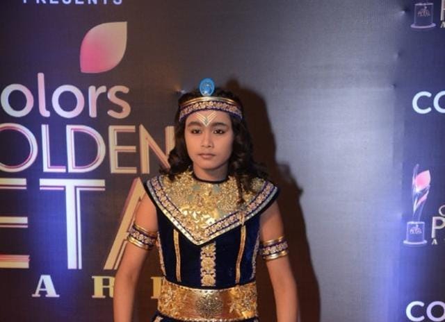 Kartikey Malviye in his Karmphal Data Shani costume. Kartikey Malviye in his Karmphal Data Shani costume.