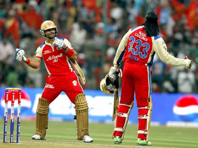 Chris Gayle’s presence at the top of the order will ensure Virat Kohli has the perfect mix of aggression in the Royal Challengers Bangalore team. (Hindustan Times) Chris Gayle’s presence at the top of the order will ensure Virat Kohli has the perfect mix of aggression in the Royal Challengers Bangalore team. (Hindustan Times)