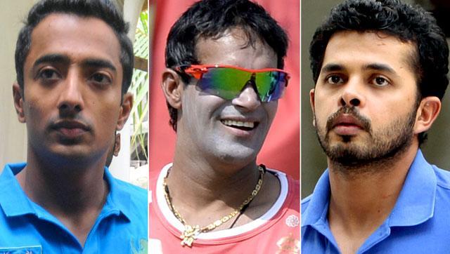 Rajasthan Royals players Ankeet Chavan, Ajit Chandila and Sreesanth have been acquitted by a Delhi court in the IPL spot fixing case. (HT File)