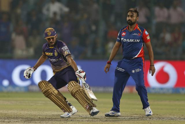 Kolkata Knight Riders' Manish Pandey, left, scores a run as Delhi Daredevils' Amit Mishra watches the ball during their Indian Premier League match in New Delhi on Monday. KKR won by four wickets (AP) Kolkata Knight Riders' Manish Pandey, left, scores a run as Delhi Daredevils' Amit Mishra watches the ball during their Indian Premier League match in New Delhi on Monday. KKR won by four wickets (AP)