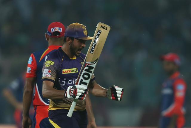 Manish Pandey slammed 69* as Kolkata Knight Riders won a thrilling game against Delhi Daredevils to move to the top spot in the Indian Premier League. (BCCI) Manish Pandey slammed 69* as Kolkata Knight Riders won a thrilling game against Delhi Daredevils to move to the top spot in the Indian Premier League. (BCCI)