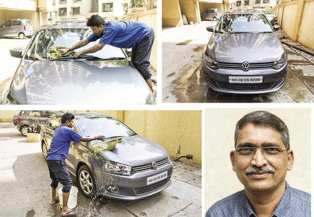 Prasad Joshi, partner, Kaizen Elevators, put his 2015 Volkswagen Vento in the seasoned hands of housing society cleaner Ashok (Aalok Soni)