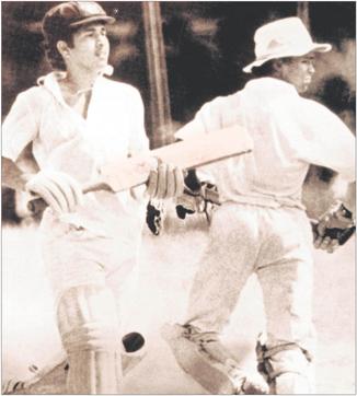 Sachin Tendulkar and Vinod Kambli during one of their many partnerships. (HT Photo) Sachin Tendulkar and Vinod Kambli during one of their many partnerships. (HT Photo)