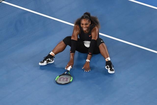 Serena Williams reacts after beating Venus Williams in the final of the Australian Open in Melbourne on January 28, 2017. (AFP) Serena Williams reacts after beating Venus Williams in the final of the Australian Open in Melbourne on January 28, 2017. (AFP)